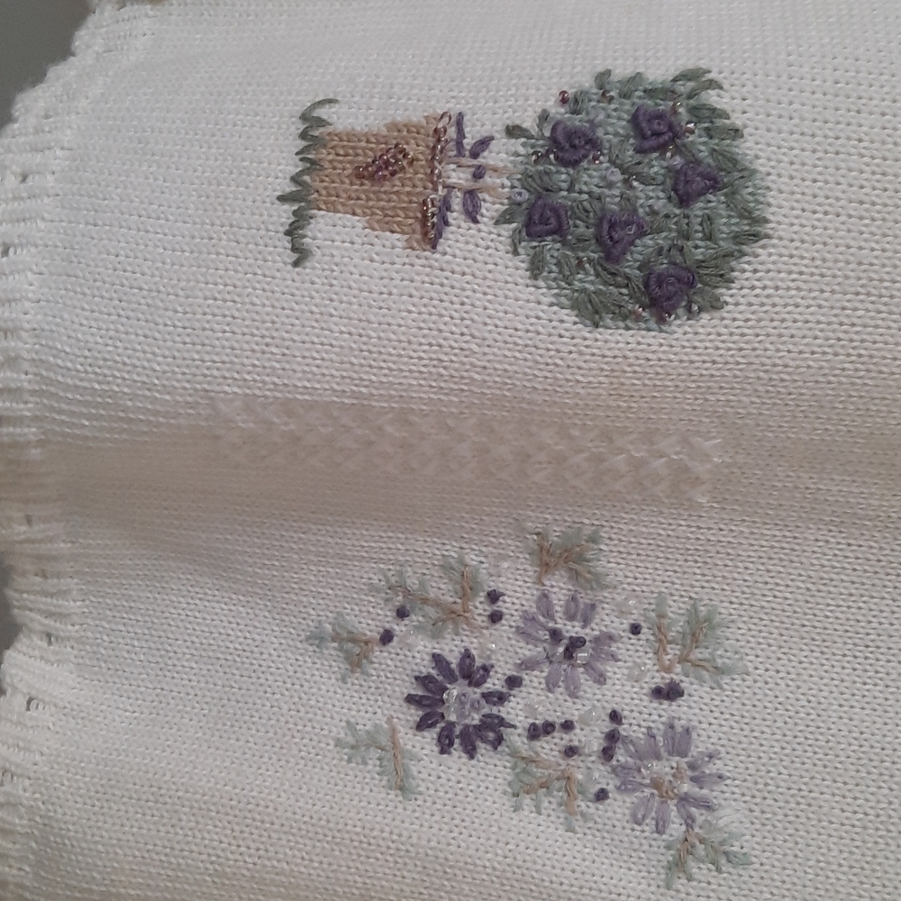 Short Sleeve Button Down Sweater - image 5